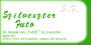 szilveszter futo business card